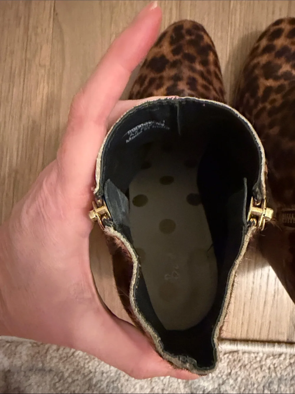 Boden Hoxton Leopard Calf Hair Ankle Boots